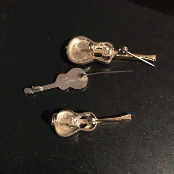Guitar Brooch Set 3 piece set - Picture 3 of 9